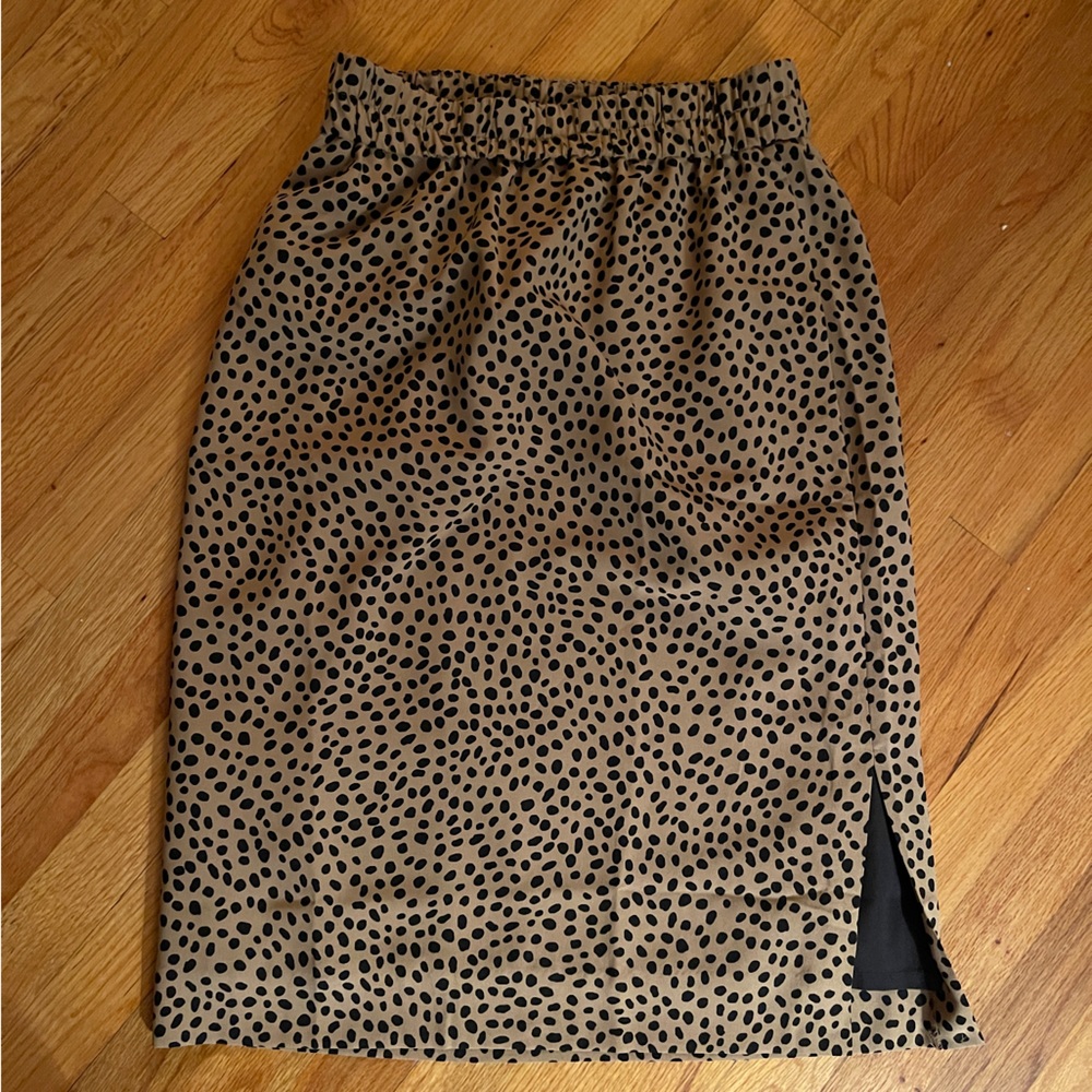 BNWT J Crew MIDI Leopard Skirt Small